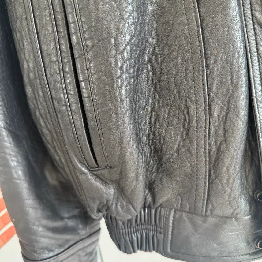 [BUNJANG] Detachable Fur Collar Real Leather Jacket / 탈부착 털카라 리얼 레더 자켓