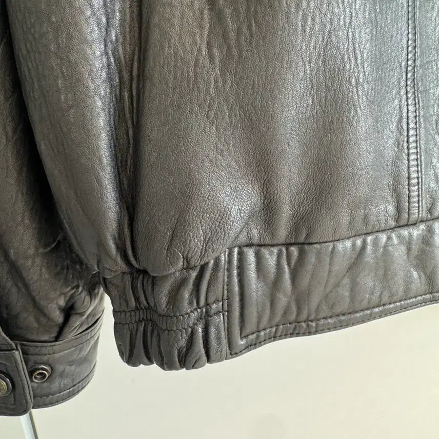 [BUNJANG] Detachable Fur Collar Real Leather Jacket / 탈부착 털카라 리얼 레더 자켓