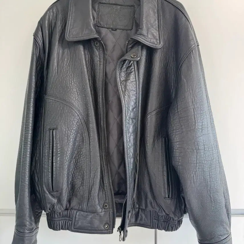 [BUNJANG] Detachable Fur Collar Real Leather Jacket / 탈부착 털카라 리얼 레더 자켓