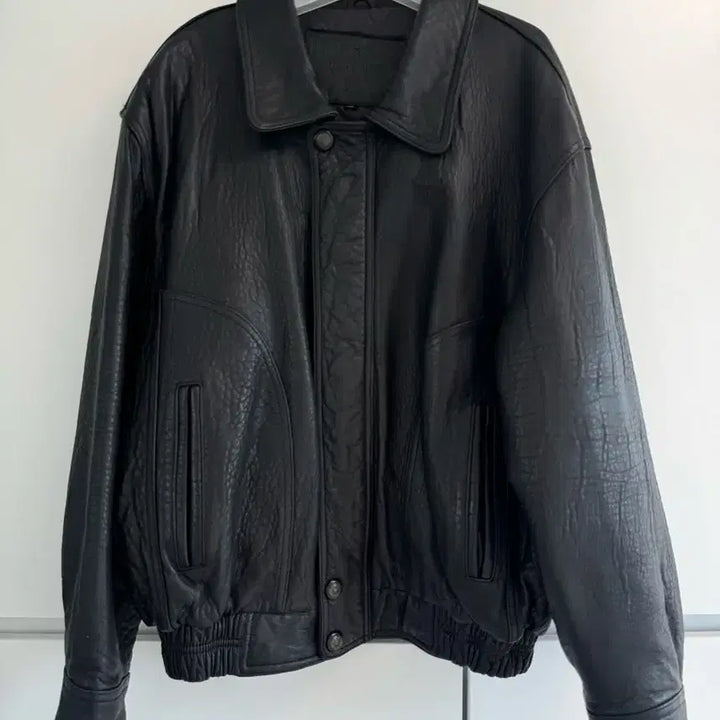 [BUNJANG] Detachable Fur Collar Real Leather Jacket / 탈부착 털카라 리얼 레더 자켓