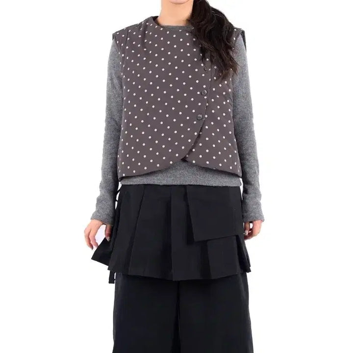 [BUNJANG] REETKEEM DOT Padded Vest Charcoal / REETKEEM릿킴 [reets] DOT PADDED VEST 차콜