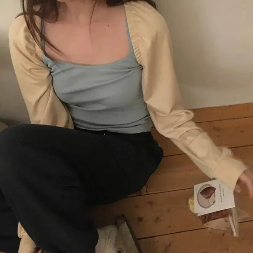[BUNJANG] Many Many Mode Bolero Cardigan Khaki / 매니매니모드 | BOL 볼레로 가디건 khaki