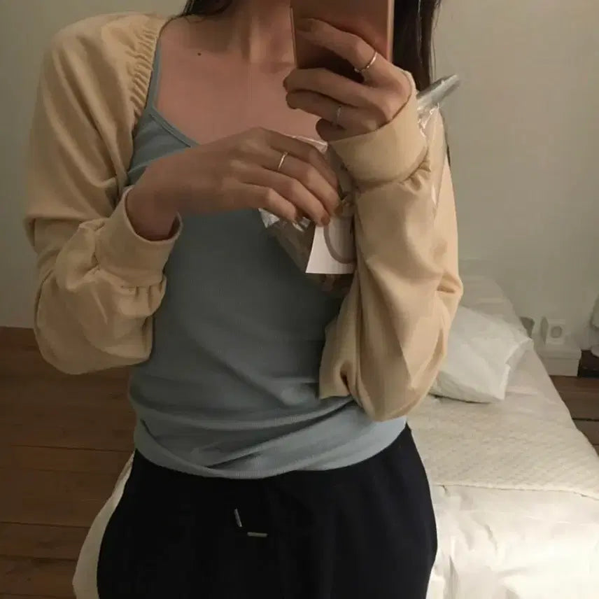 [BUNJANG] Many Many Mode Bolero Cardigan Khaki / 매니매니모드 | BOL 볼레로 가디건 khaki