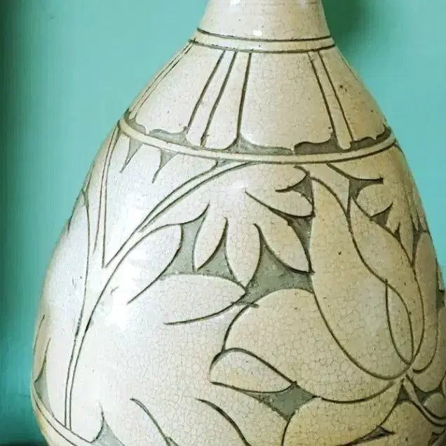 [BUNJANG] Celadon Porcelain with Peony Motif / 모란문박지 분청사기