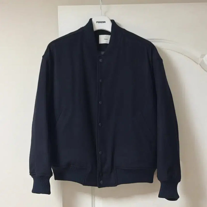 [BUNJANG] PERENN Padded Wool Stadium Jacket Navy Size 1 / (1) PERENN 퍼렌 패디드 울 스타디움 자켓 stadium