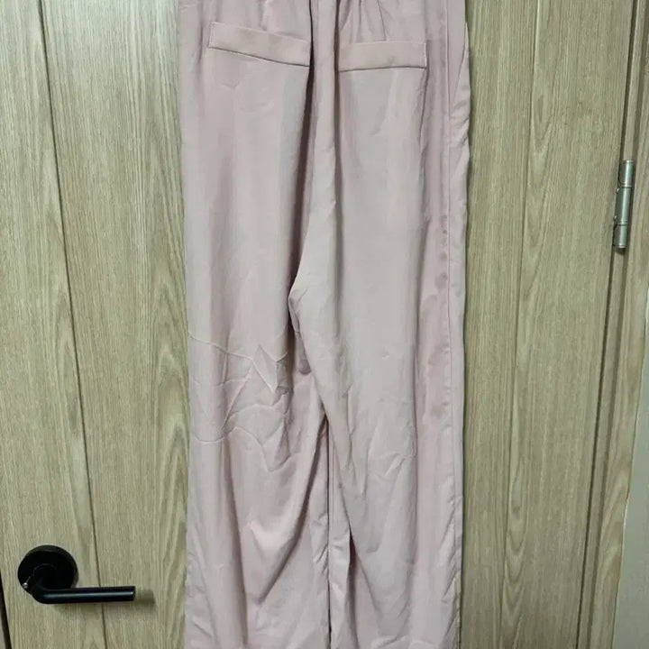 [BUNJANG] Hotping LOVB Pink Wide Long Slacks / 1회착용>핫핑 [핑크] LOVB 뒷밴딩 핀턱 와이드 롱슬랙스 1(44-5