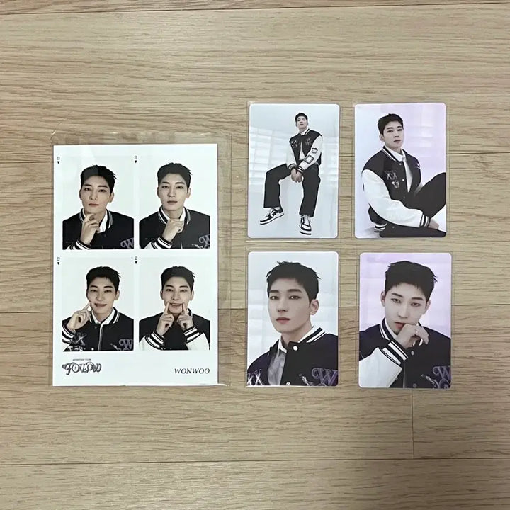 [BUNJANG] SEVENTEEN WONWOO FOLLOW Four-Cut Photo Bundle Set / 세븐틴 팔로우 네컷 트레카 원우 포카 일괄 양도