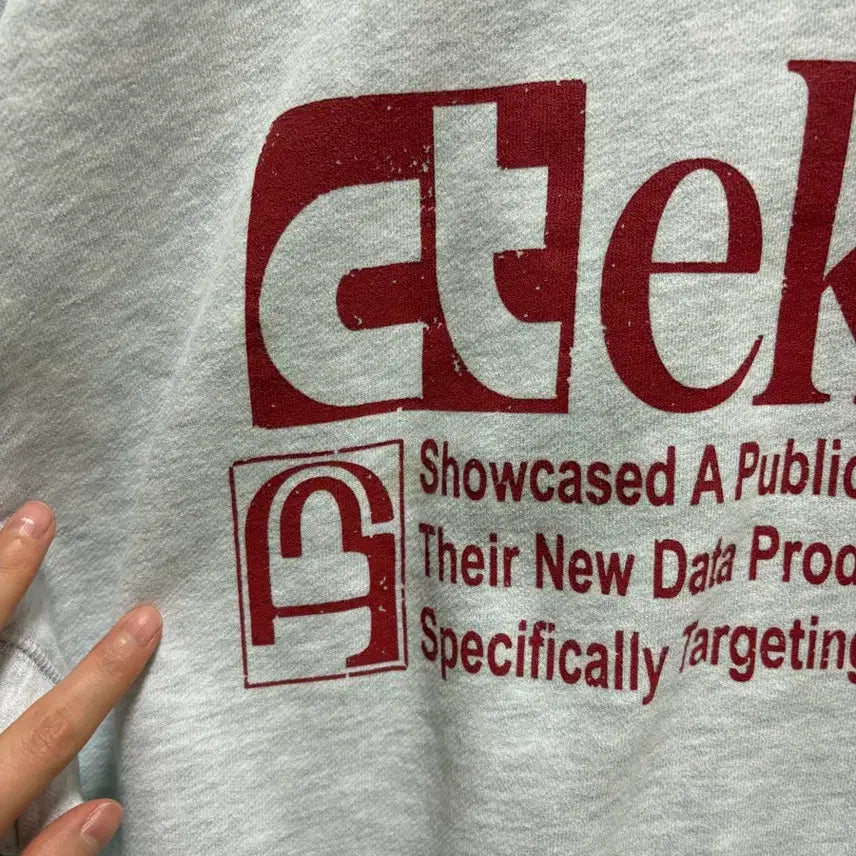 [BUNJANG] Teket Half-Zip Sweatshirt Melange Gray M / 테켓 하프집업 맨투맨 멜란지 그레이 M