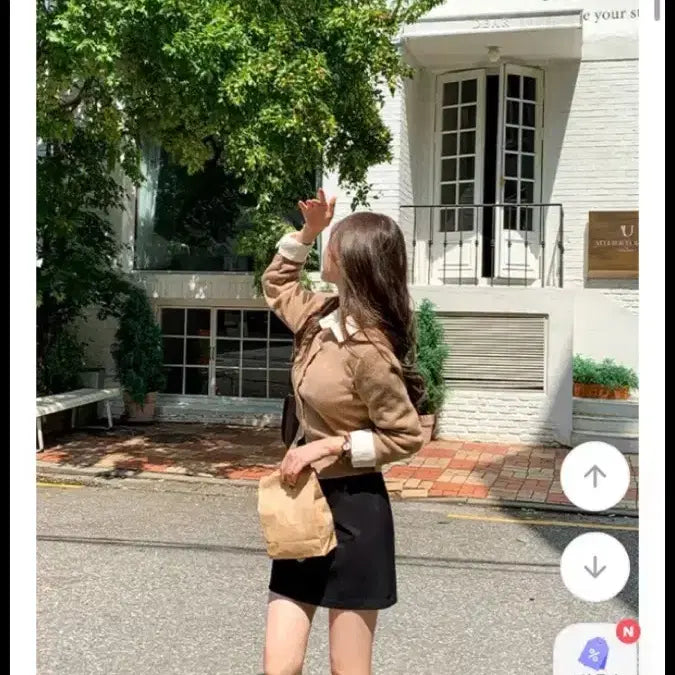 [BUNJANG] Attrangs Sepia Cardigan / 에이블리 아뜨랑스 가디건 세피아