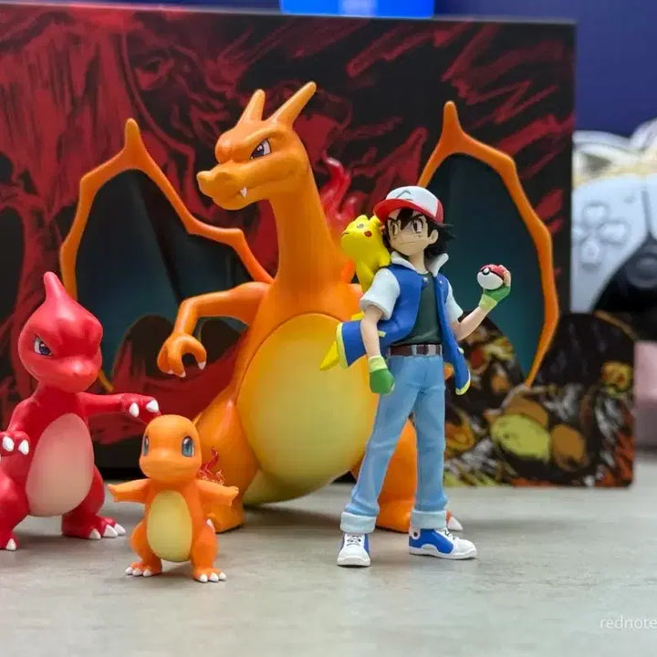 [BUNJANG] Pokemon Charizard Evolution Tree Resin / 포켓몬 스케일 레진 리무진 리자몽 진화트리
