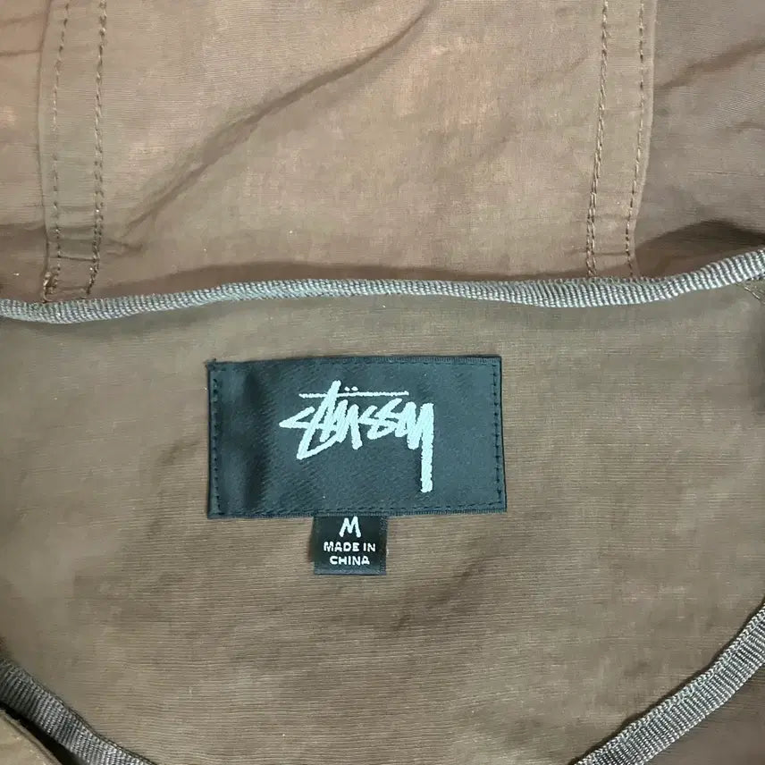 [BUNJANG] Stussy Wave Dye Beach Shell Jacket Coffee M / 스투시 웨이브 다이 비치 쉘 자켓 커피 M