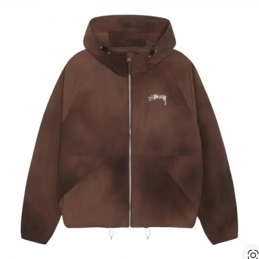 [BUNJANG] Stussy Wave Dye Beach Shell Jacket Coffee M / 스투시 웨이브 다이 비치 쉘 자켓 커피 M