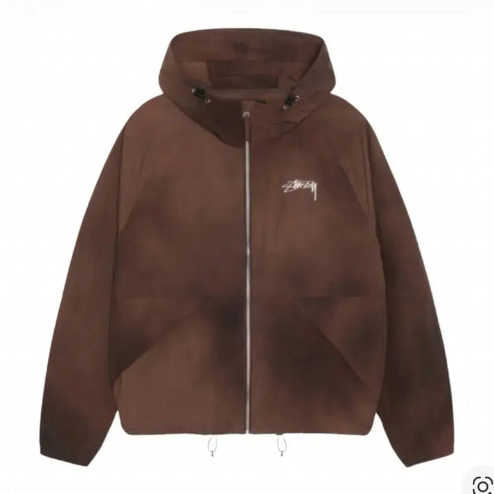 [BUNJANG] Stussy Wave Dye Beach Shell Jacket Coffee M / 스투시 웨이브 다이 비치 쉘 자켓 커피 M