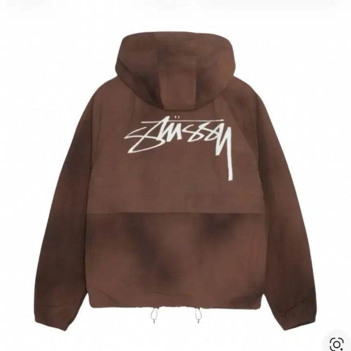 [BUNJANG] Stussy Wave Dye Beach Shell Jacket Coffee M / 스투시 웨이브 다이 비치 쉘 자켓 커피 M