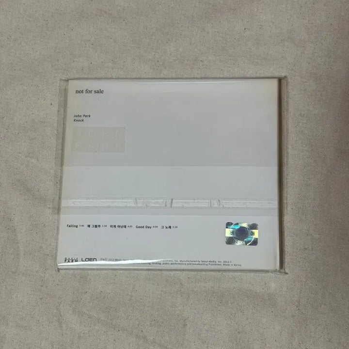 [BUNJANG] John Park Knock Signed Album / 존박(John Park) 미니 1집 [Knock] 친필 싸인 비매