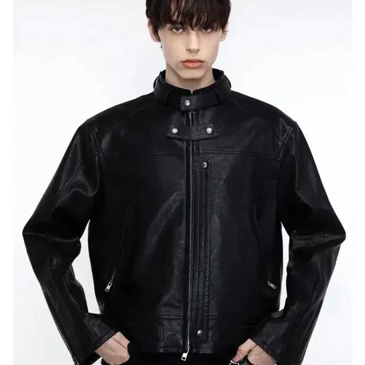 [BUNJANG] Allene 3D Leather Jacket Size 2 / 알렌느 3d 레더자켓 사이즈 2