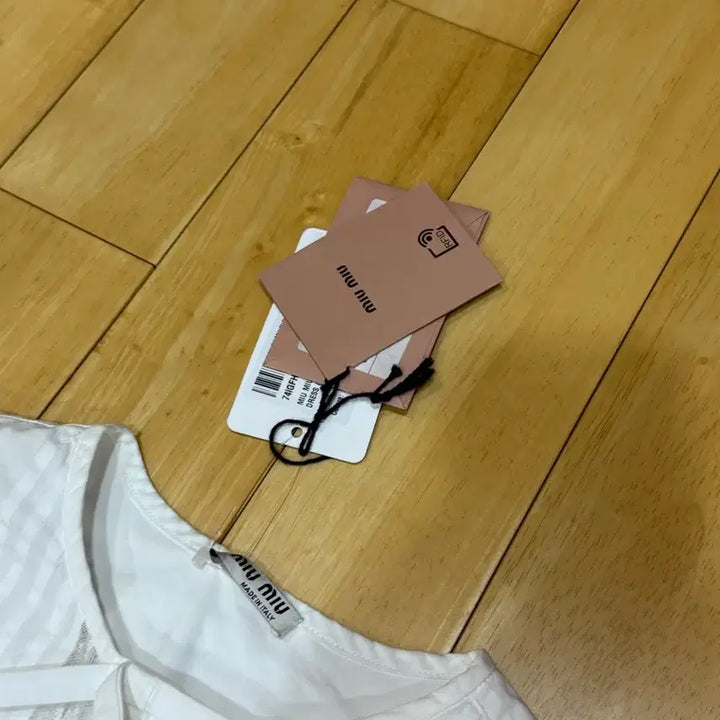 [BUNJANG] Miu Miu Ribbon Logo Mini Dress / 미우미우 리본 로고 미니 원피스 새상품