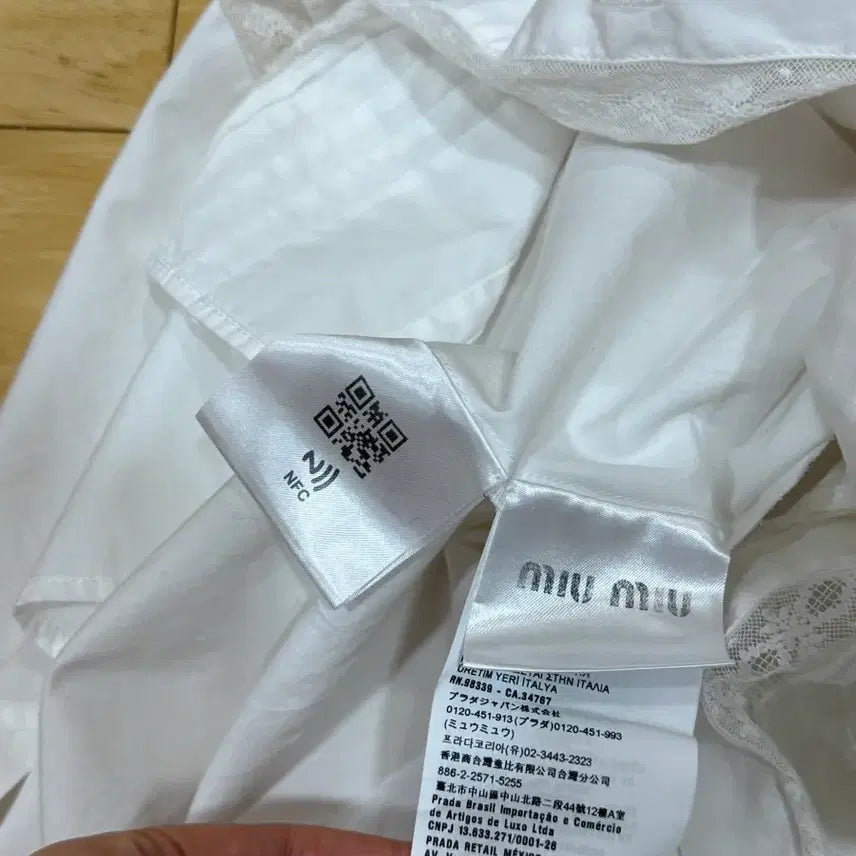 [BUNJANG] Miu Miu Ribbon Logo Mini Dress / 미우미우 리본 로고 미니 원피스 새상품