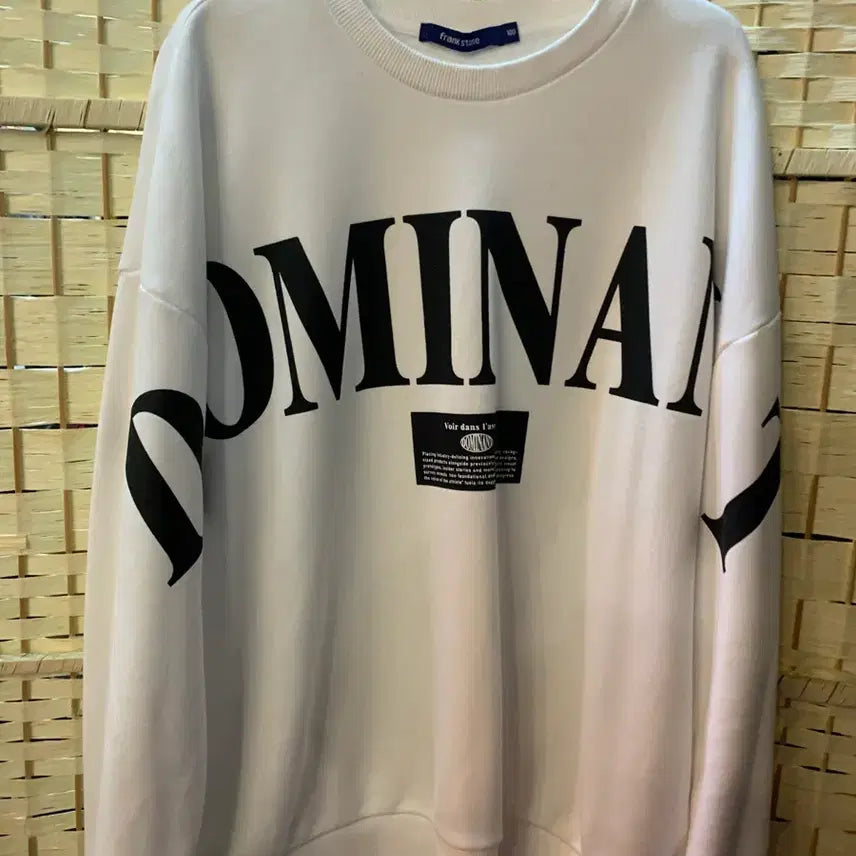 [BUNJANG] Frankstone White Printing Sweatshirt / frankstone 화이트 프린팅 맨투맨 100