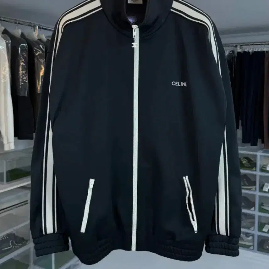 [BUNJANG] Celine Stripe Track Jacket XXL / [정품] 셀린느 스트라이프 오버핏 트랙 자켓 XXL