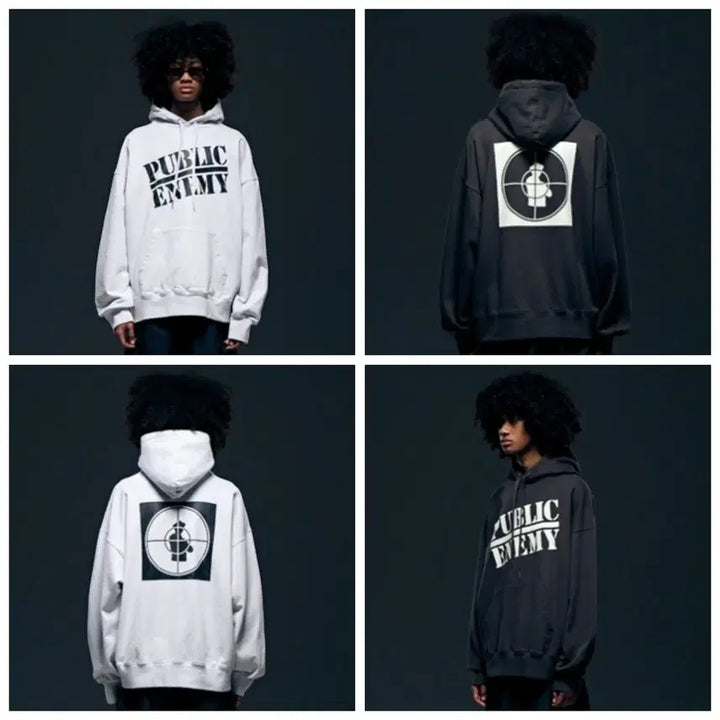 [BUNJANG] Public Enemy Oversized Hoodie / 퍼블릭 에너미 후드 (110~115) 빅사이즈