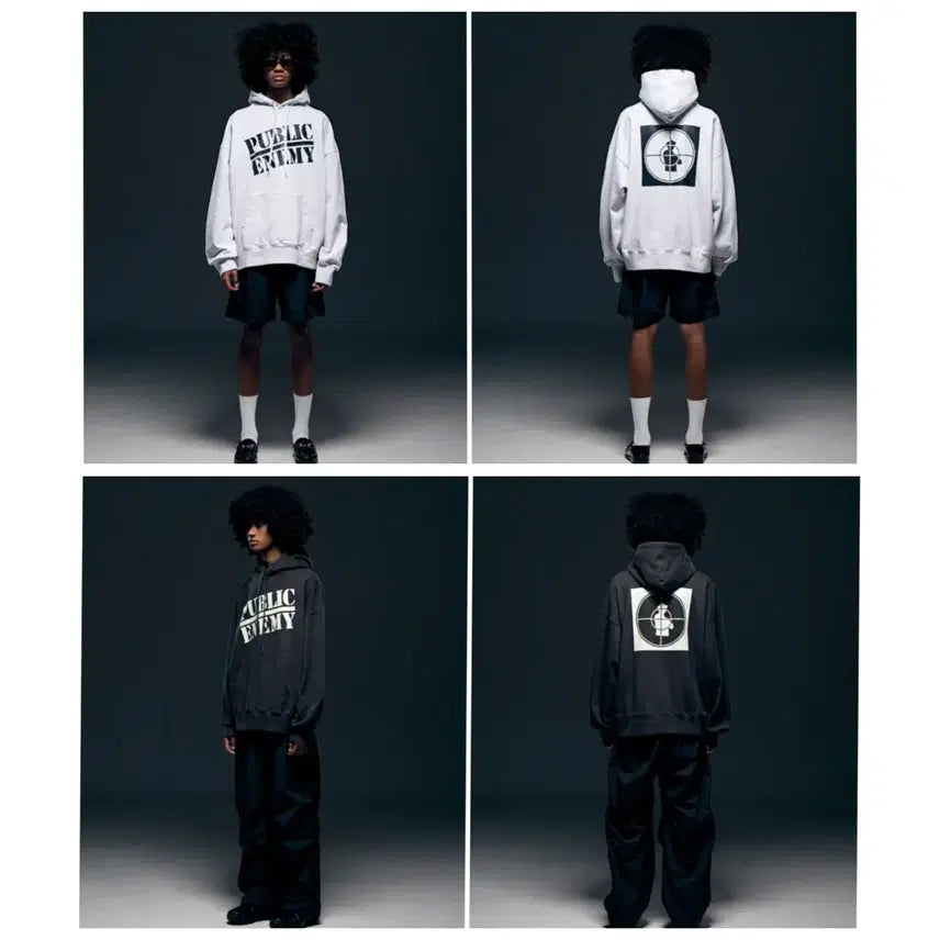 [BUNJANG] Public Enemy Oversized Hoodie / 퍼블릭 에너미 후드 (110~115) 빅사이즈