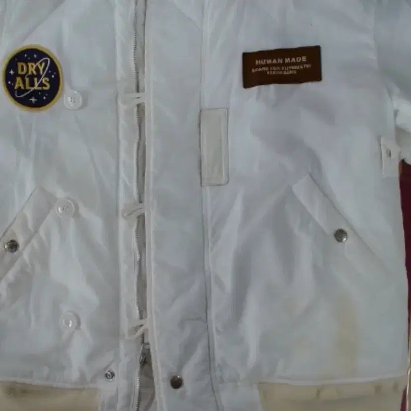 [BUNJANG] Human Made Bear Flight Jacket White L / 휴먼 메이드 베어 플라이트 자켓 화이트L