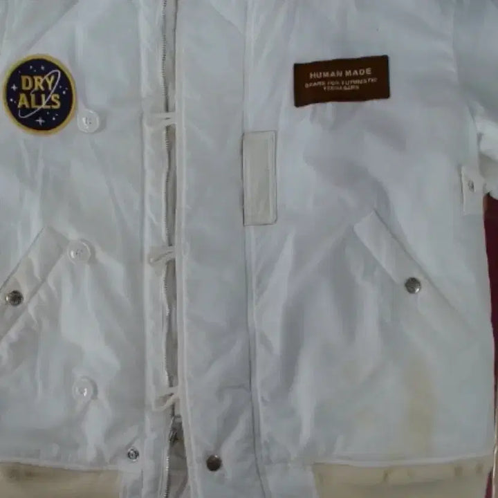 [BUNJANG] Human Made Bear Flight Jacket White L / 휴먼 메이드 베어 플라이트 자켓 화이트L