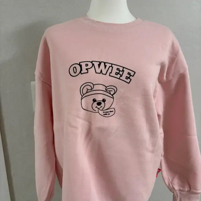 [BUNJANG] OPWEE 핑크색 곰돌이 맨투맨티 / OPWEE 핑크색 곰돌이 맨투맨티