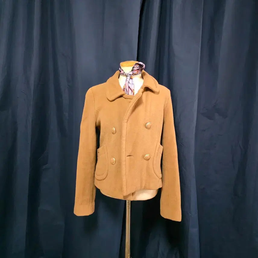 [BUNJANG] Basic Slim Fit Wool Double Short Jacket (Size 55) / 여성 베이직 슬림핏 모직 더블 숏자켓. 55