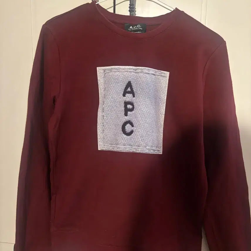 [BUNJANG] A.P.C. Burgundy Sweatshirt / A.P.C. 버건디 맨투맨 XS