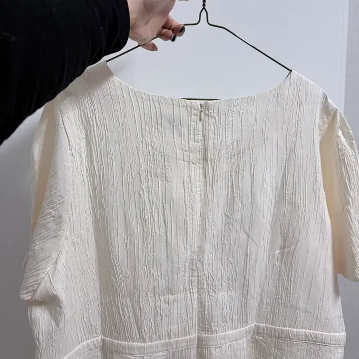 [BUNJANG] Gongu Woman White Long Short-Sleeve Dress (Plus Size, Maternity Wear) / 공구우먼 화이트 롱 반팔 원피스 빅사이즈 임부복
