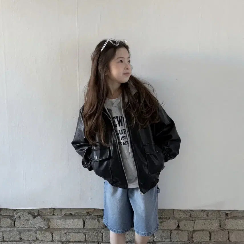 [BUNJANG] Fromis_9 Leather Jacket (Size: 5-7) / [M(5-7호)] 프롬아이 레더 자켓