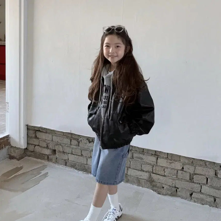 [BUNJANG] Fromis_9 Leather Jacket (Size: 5-7) / [M(5-7호)] 프롬아이 레더 자켓