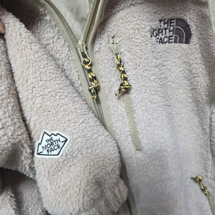 [BUNJANG] No Brand Fleece Hooded Zip-Up Coat (Beige) / 노스페이스 후리스  롱 후드 집업 코트 베이지