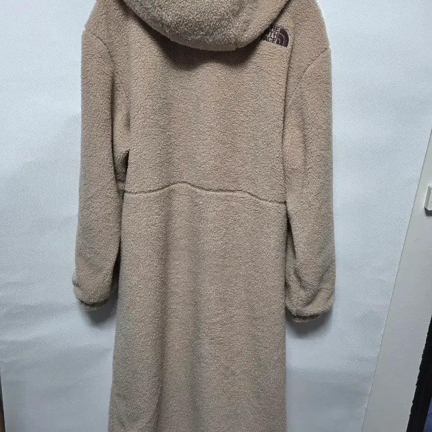 [BUNJANG] No Brand Fleece Hooded Zip-Up Coat (Beige) / 노스페이스 후리스  롱 후드 집업 코트 베이지