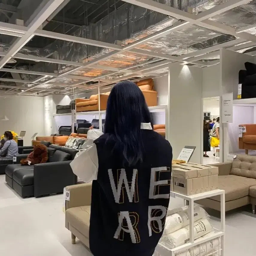 [BUNJANG] Black Lettering Knit Vest / 블랙 레터링 니트 조끼 (새상품)