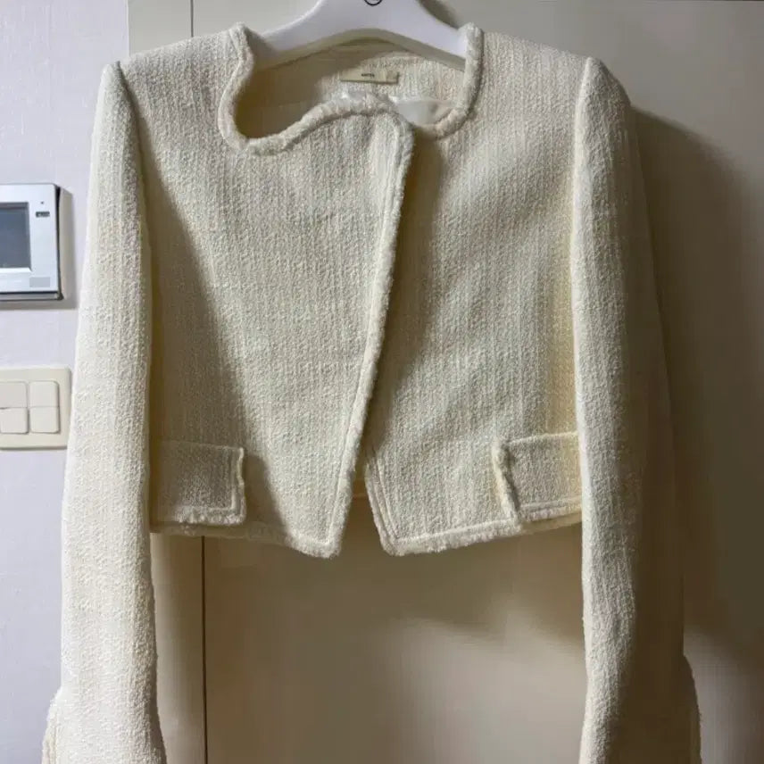 [BUNJANG] RECTO Ripple Tweed Jacket Ivory M / RECTO 렉토 물결 트위드 자켓 M