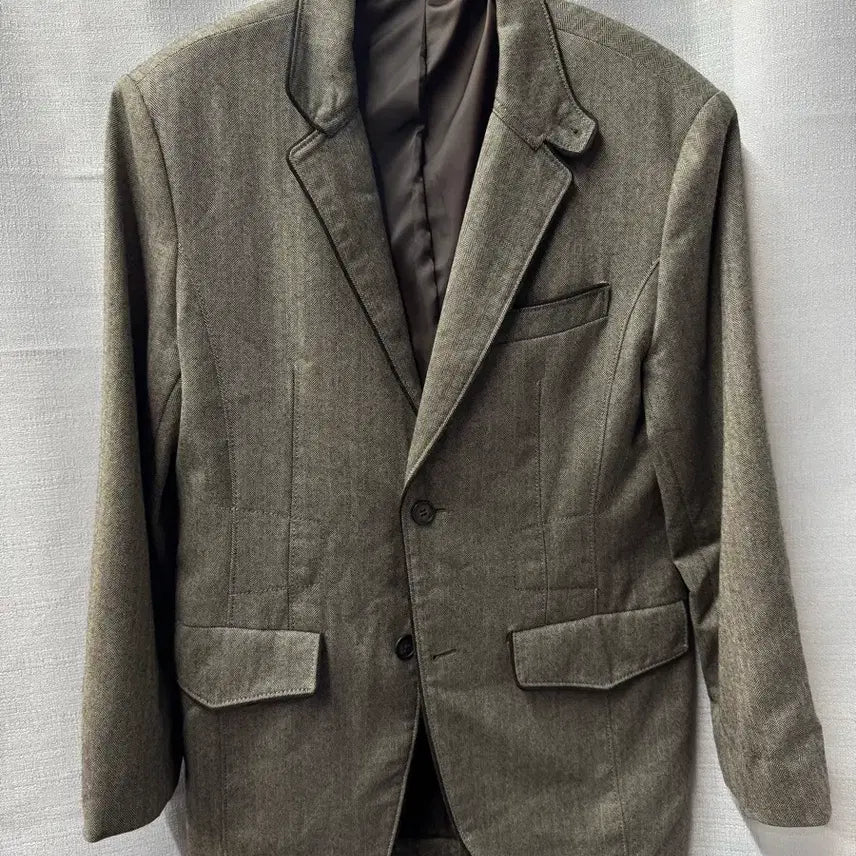 [BUNJANG] Wooyoungmi Herringbone Jacket (Size 95) / 솔리드옴므 우영미 해링본 자켓 95