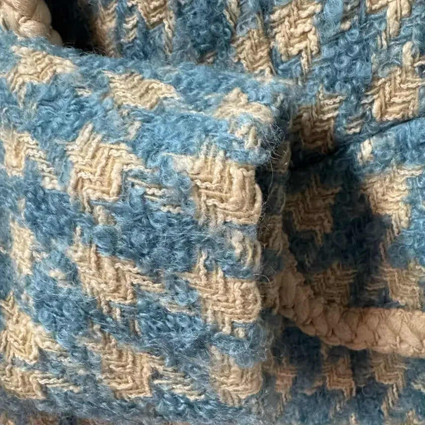 [BUNJANG] 레니본 Blue Houndstooth Tweed 55 / 레니본 블루 하운드투스패턴 트위드 55