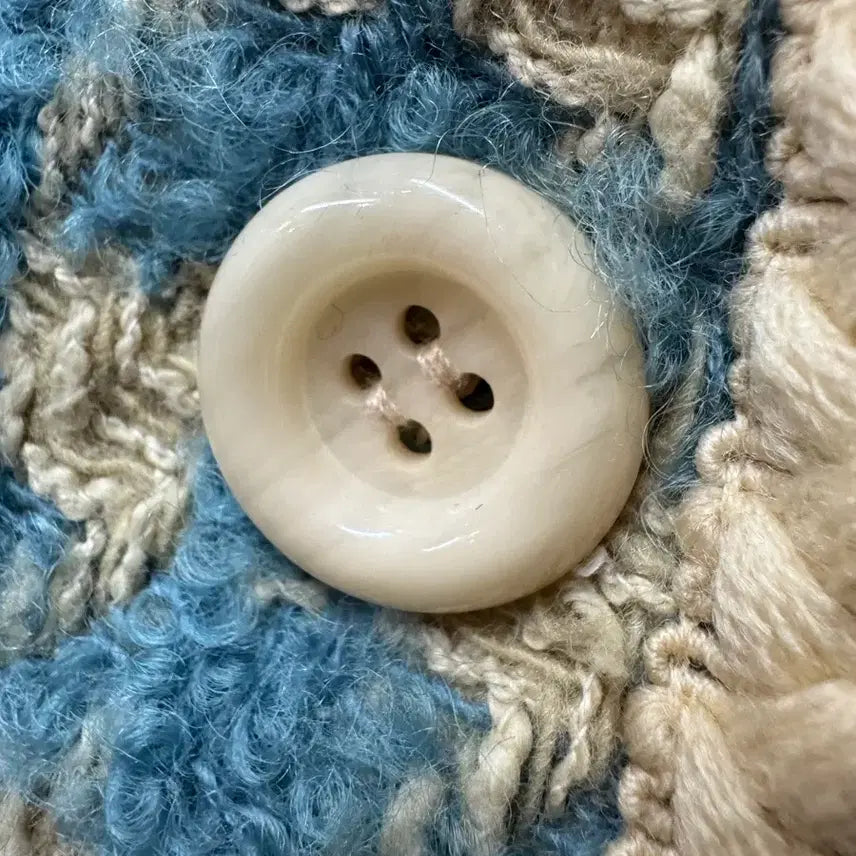 [BUNJANG] 레니본 Blue Houndstooth Tweed 55 / 레니본 블루 하운드투스패턴 트위드 55