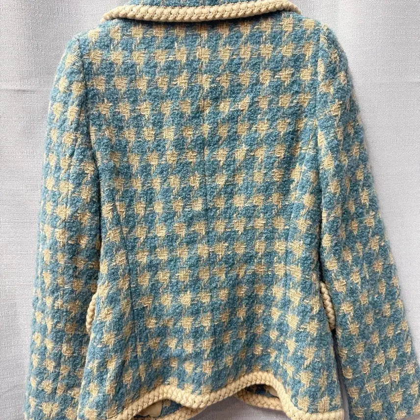 [BUNJANG] 레니본 Blue Houndstooth Tweed 55 / 레니본 블루 하운드투스패턴 트위드 55