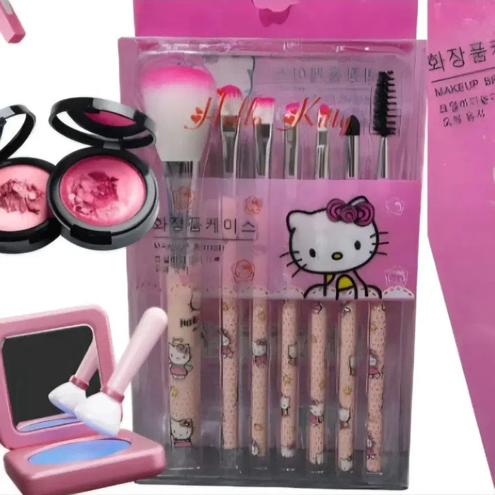 [BUNJANG] Hello Kitty Makeup Brush Set / 헬로키티 메이크업 브러쉬 세트