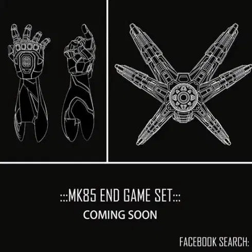 [BUNJANG] Iron Man Mark 85 + Custom Weapon & Tony Head / 마블 어벤져스 shf 아이언맨 마크85 + 커스텀 웨폰 & 토니 헤드