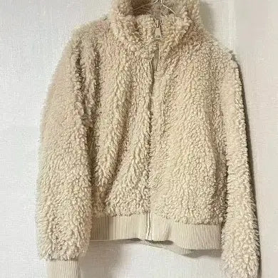 [BUNJANG] Zara Ivory Fleece Zip-Up / 자라 아이보리 뽀글이 플리스 집업