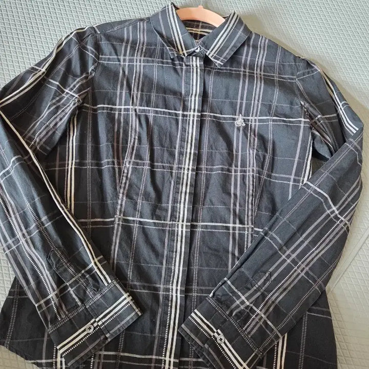 [BUNJANG] Black Check Long Sleeve Shirt / 빈폴 블랙 체크 긴팔 셔츠