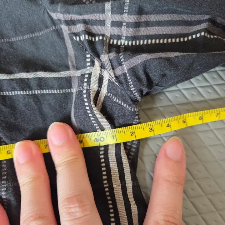 [BUNJANG] Black Check Long Sleeve Shirt / 빈폴 블랙 체크 긴팔 셔츠