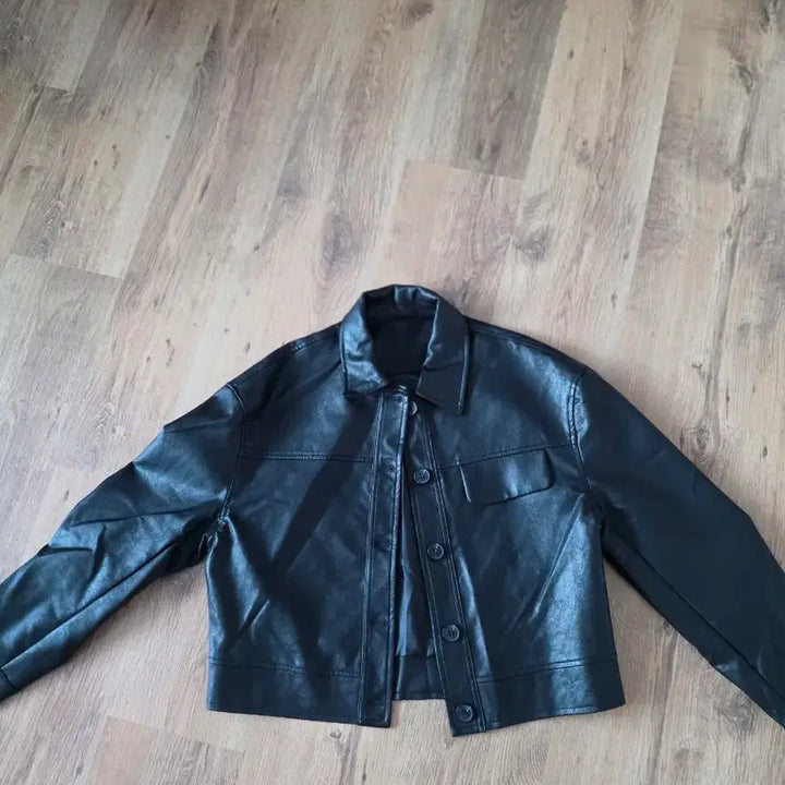 [BUNJANG] Black Leather Jacket / 블랙 레더 자켓