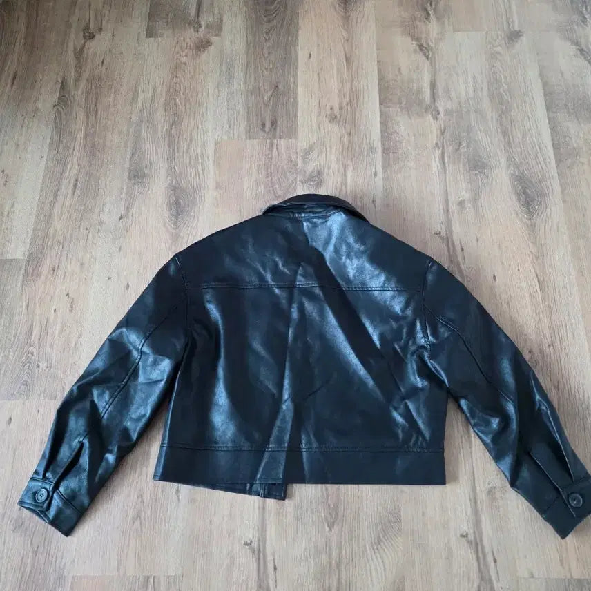 [BUNJANG] Black Leather Jacket / 블랙 레더 자켓