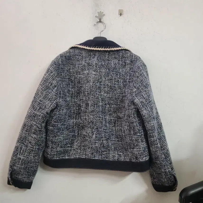 [BUNJANG] Tweed Denim Color Block Jacket / 트위드 데님 배색 자켓